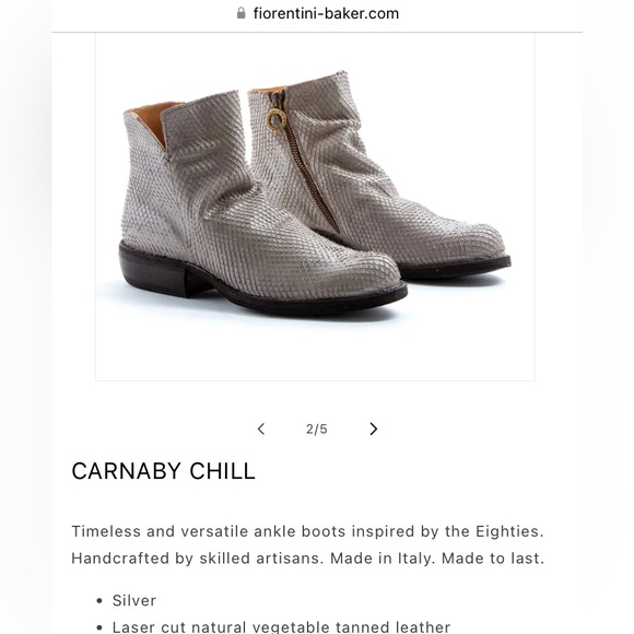 NWT FIORENTINI+BAKER Carnaby Chill Women’s sz US 5/EU35 Italian leather booties - Picture 12 of 12